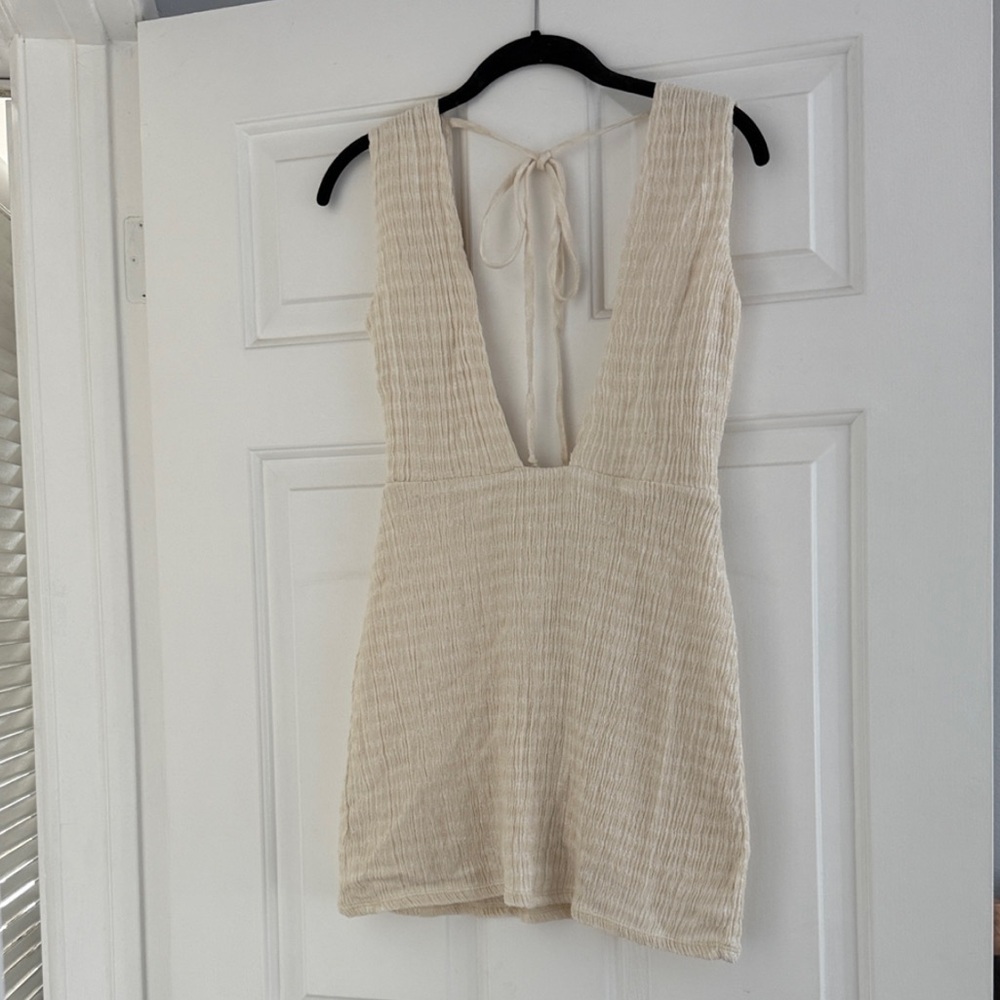 SAVANNAH MORROW Exclusive Altyn plunge-neck silk-blend mini dress